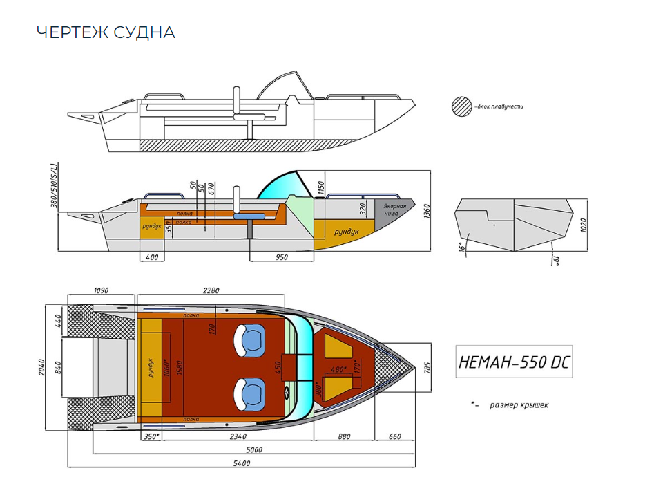Алюминиевый катер Неман 550 DC в Красноярске
