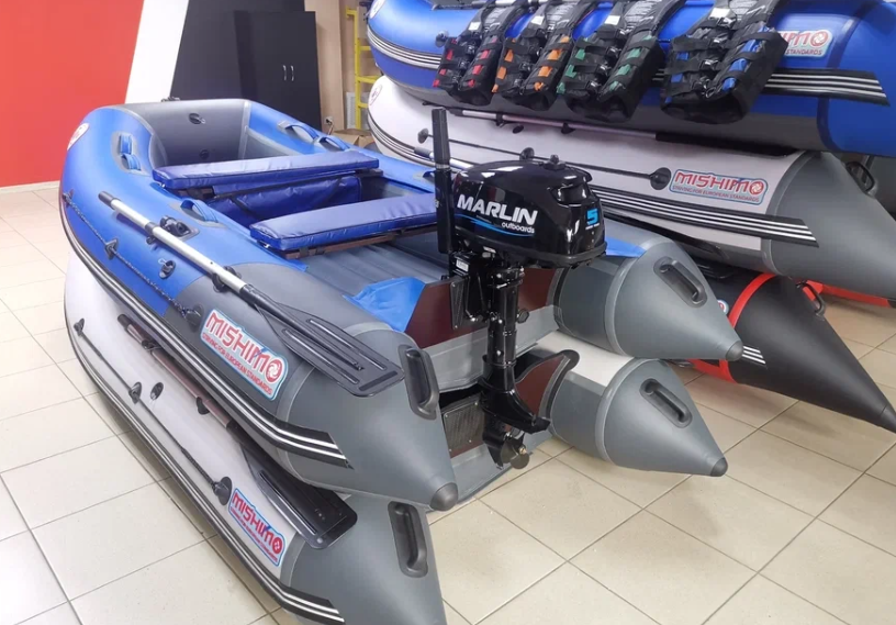 КОМПЛЕКТ ЛОДКА MISHIMO LITE 315 + МОТОР 5л.с в Красноярске