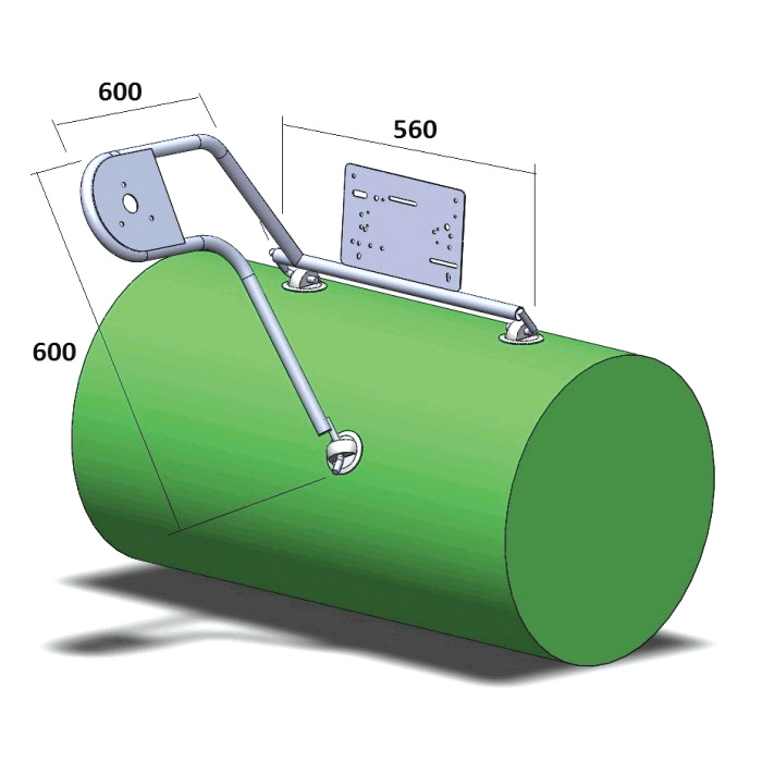 Стойка рулевая с креплением на баллон надувной лодки 25мм в Красноярске Стойка рулевая с креплением на баллон надувной лодки 25мм в Красноярске
