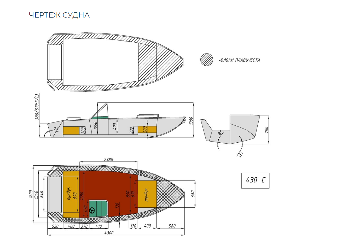 Алюминиевый катер Wyatboat-430 C в Красноярске