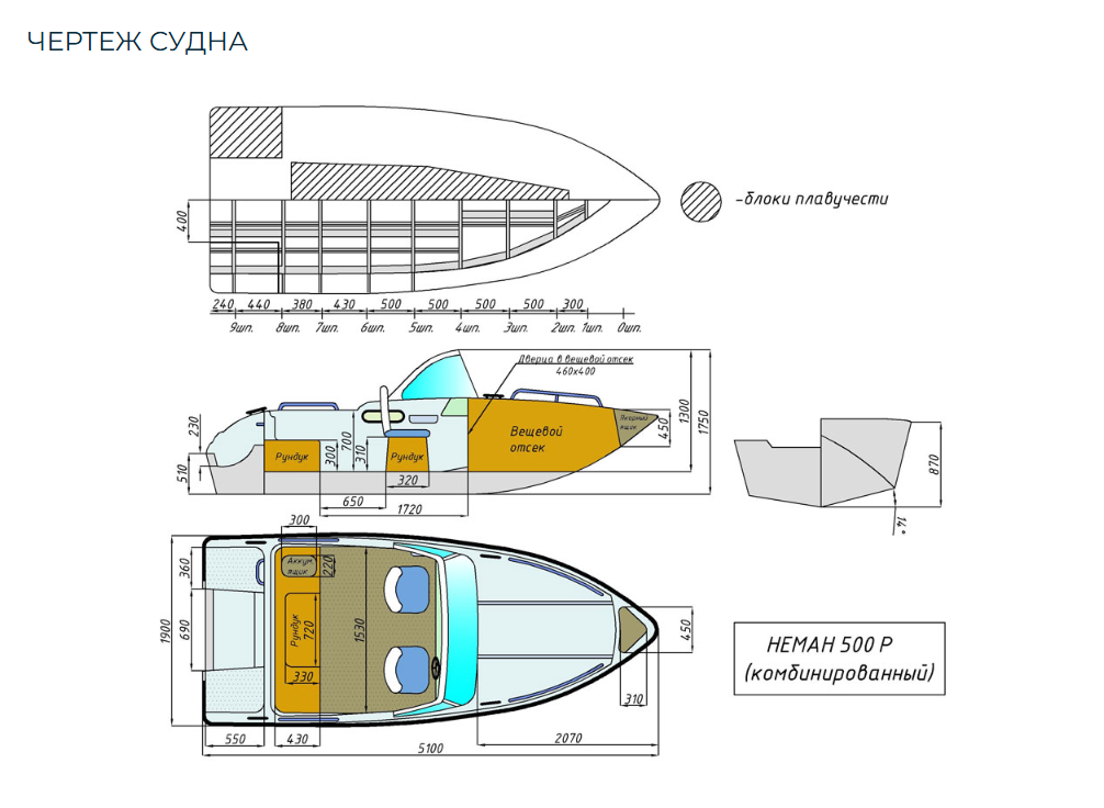 Комбинированный катер Neman-500 P в Красноярске