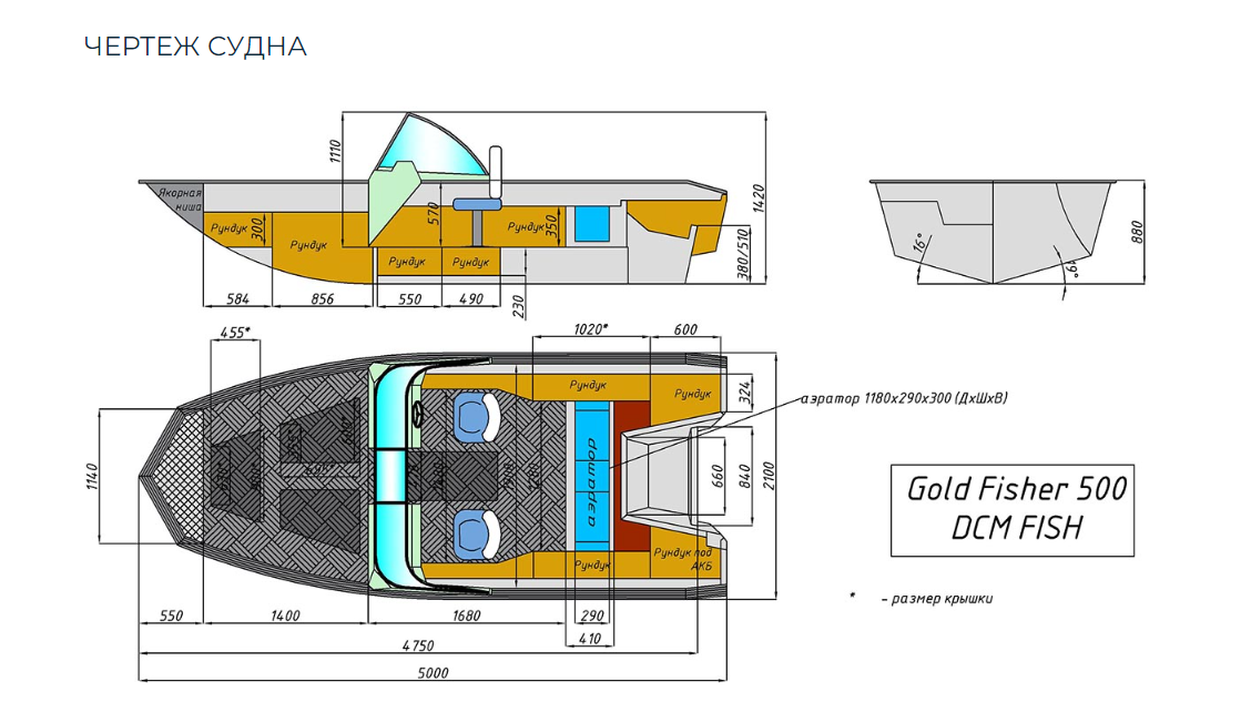 Алюминиевый катер Gold Fisher 500 DCM FISH в Красноярске